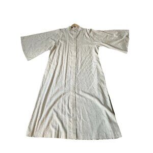 C M Almy & Son Front Plastic Zip Made in USA Church Religion Rayon/Linen Blend